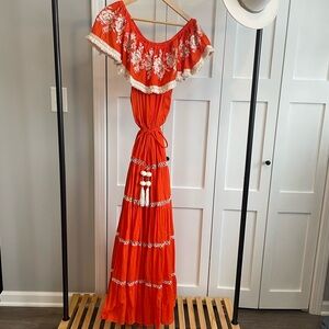 Miss June Off-Shoulder Maxi Dress